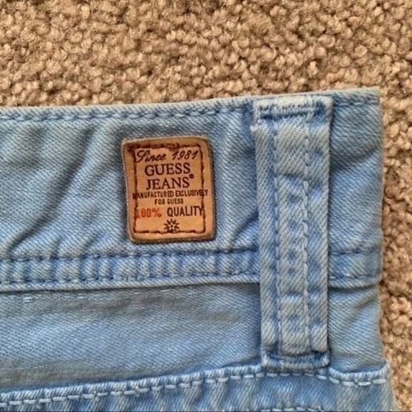 Guess Jeans Baby Blue Short Shorts Size 29 - Picture 5 of 7